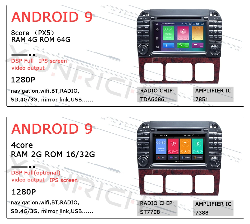 Ips DSP 2 din Android 9,0 Автомобильный мультимедийный плеер для Mercedes Benz S-Class W220 W215 S280 S320 S350 S500 gps навигационный головное устройство