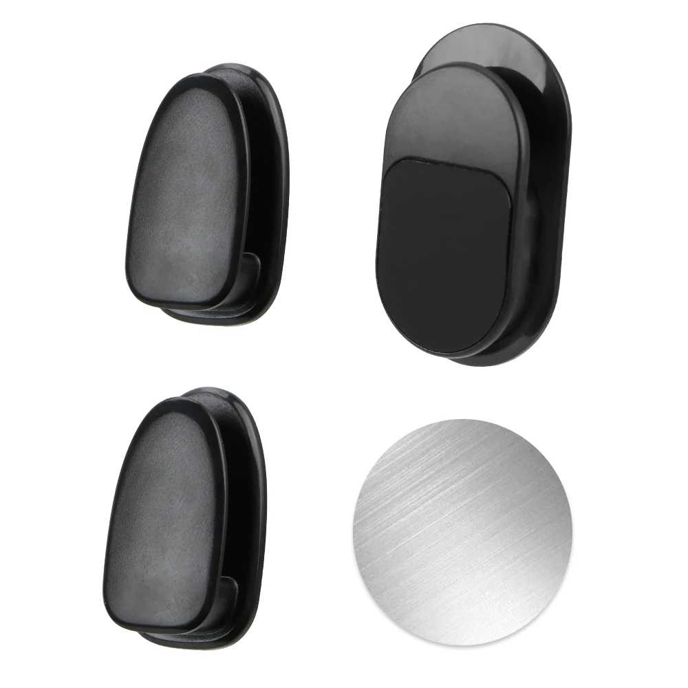 Черный LEEPEE 3 в 1 магнитный держатель телефона в автомобиль смартфон мобильный кронштейн стикер крюк самоклеющиеся Кабельные Зажимы вращающийся - Название цвета: Черный