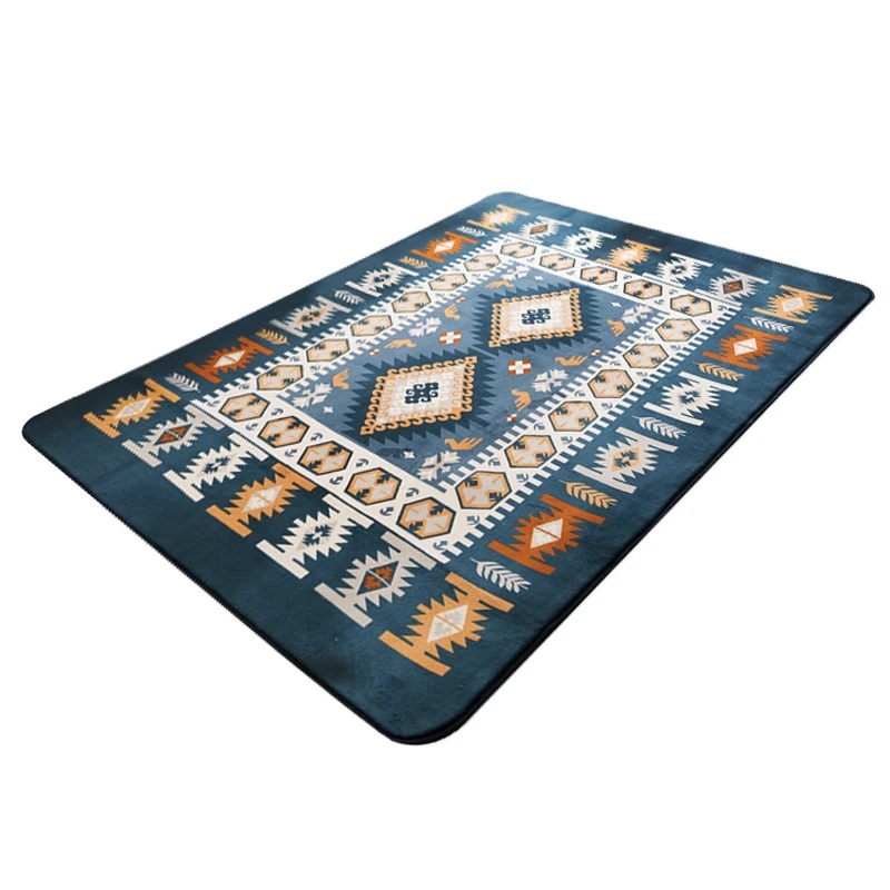 

Mediterranean Rug Living Room Large Rug Blue Bedroom Coffee Table Rug Rectangular Floor Mat 200 x 240cm