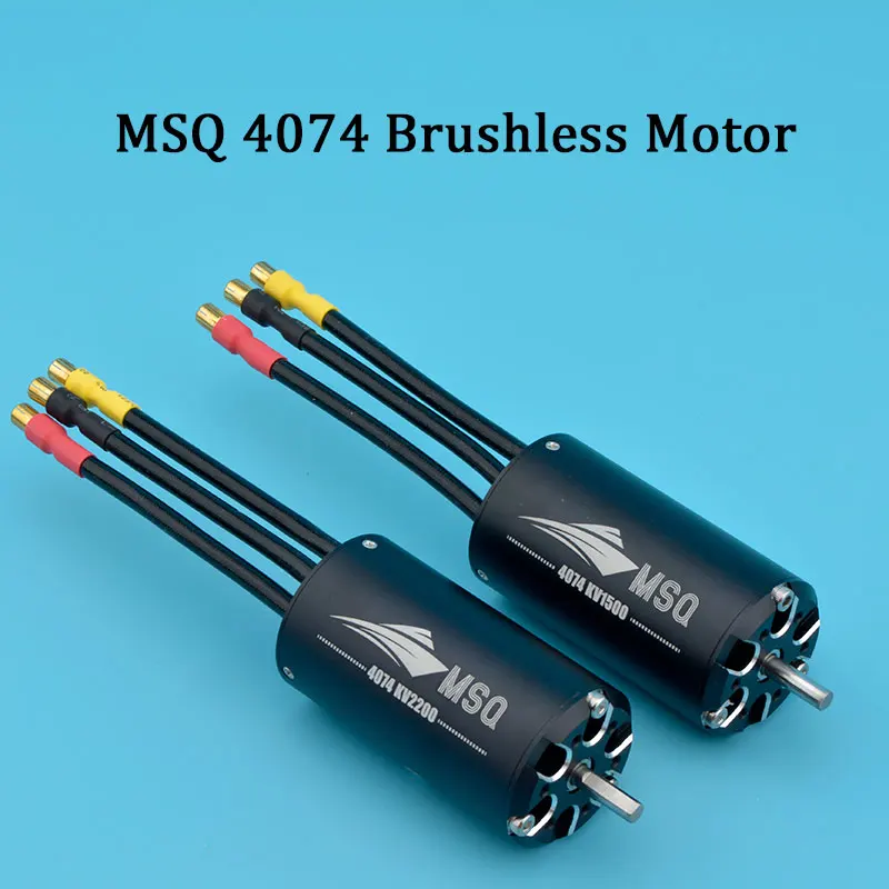 Высокая скорость хорошее качество MSQ 4074 бесщеточный мотор 1500KV 2200KV 4 полюса для RC