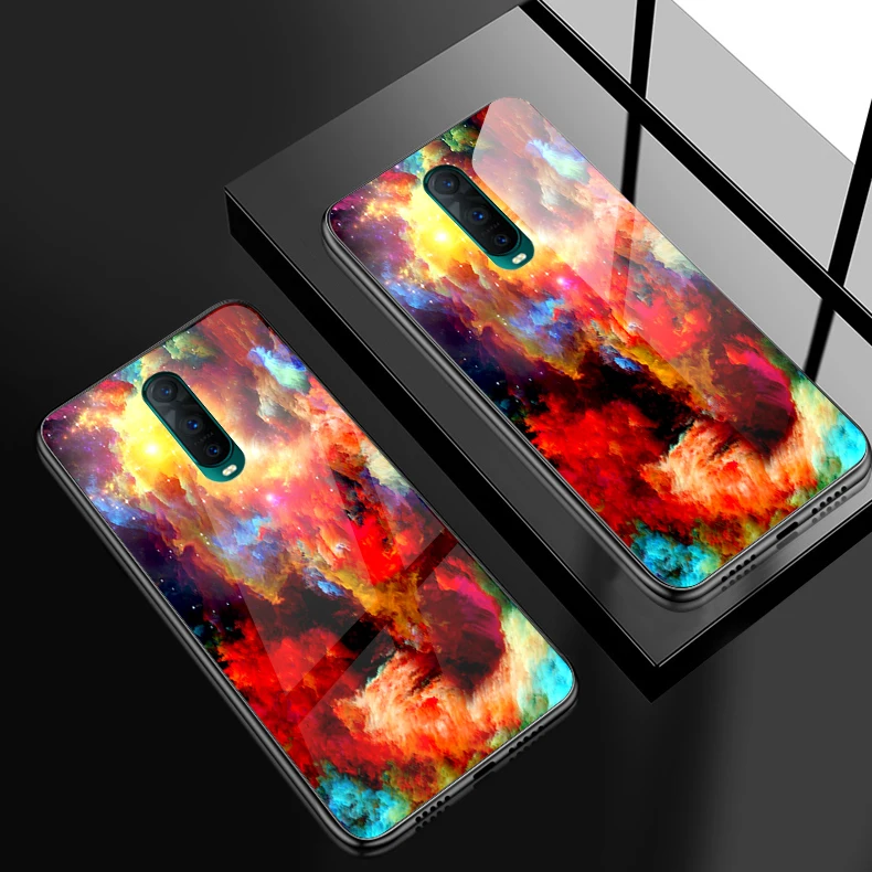 W369 Phone Case for OPPO R15X R17 Pro A3S A39 A57 A59 A7X A9 Tempered Glass Cover Reno10x Zoom F1S F9 F11 Find K1Shockproof Hard Capa - Color: W369