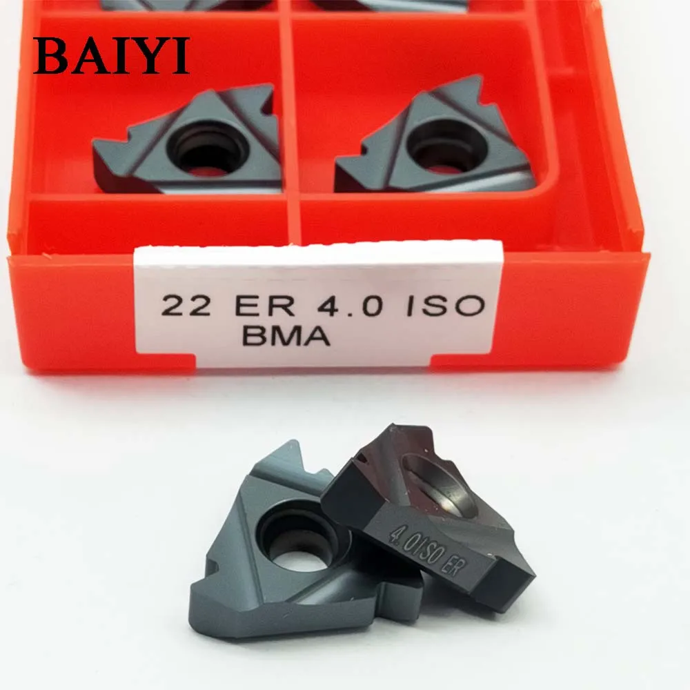 

10pcs carbide threading insert 22ER 4.0ISO BMA lathe thread tool Internal Processing stainless steel and steel 22 ER 4.0ISO