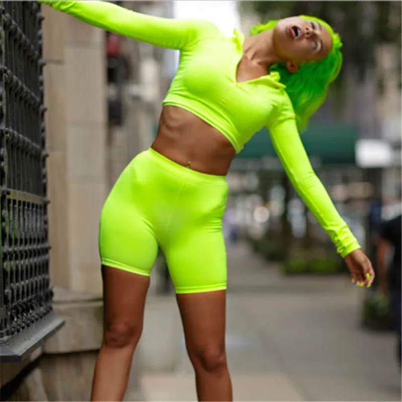 Женский однотонный облегающий спортивный костюм с длинным рукавом толстовка