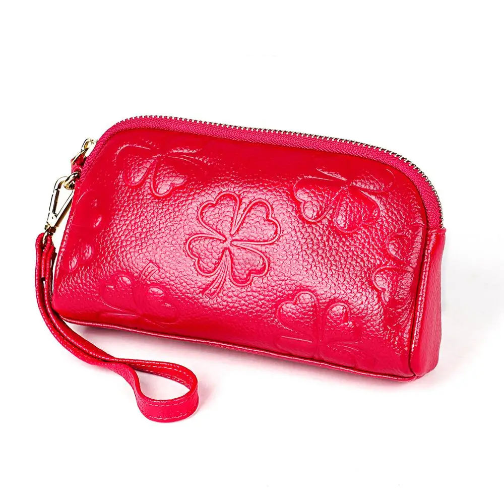 Кошельки для женщин кожаный длинный телефон клатч на молнии браслет Монета-карман сумка кошелек с ремешком на запястье