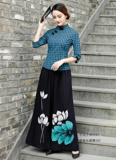 SHENG COCO китайские Топы Camisa China Mujer современный китайский стиль cheongsam блузка Ретро Ципао рубашка традиционная одежда топы - Цвет: 1115 sets