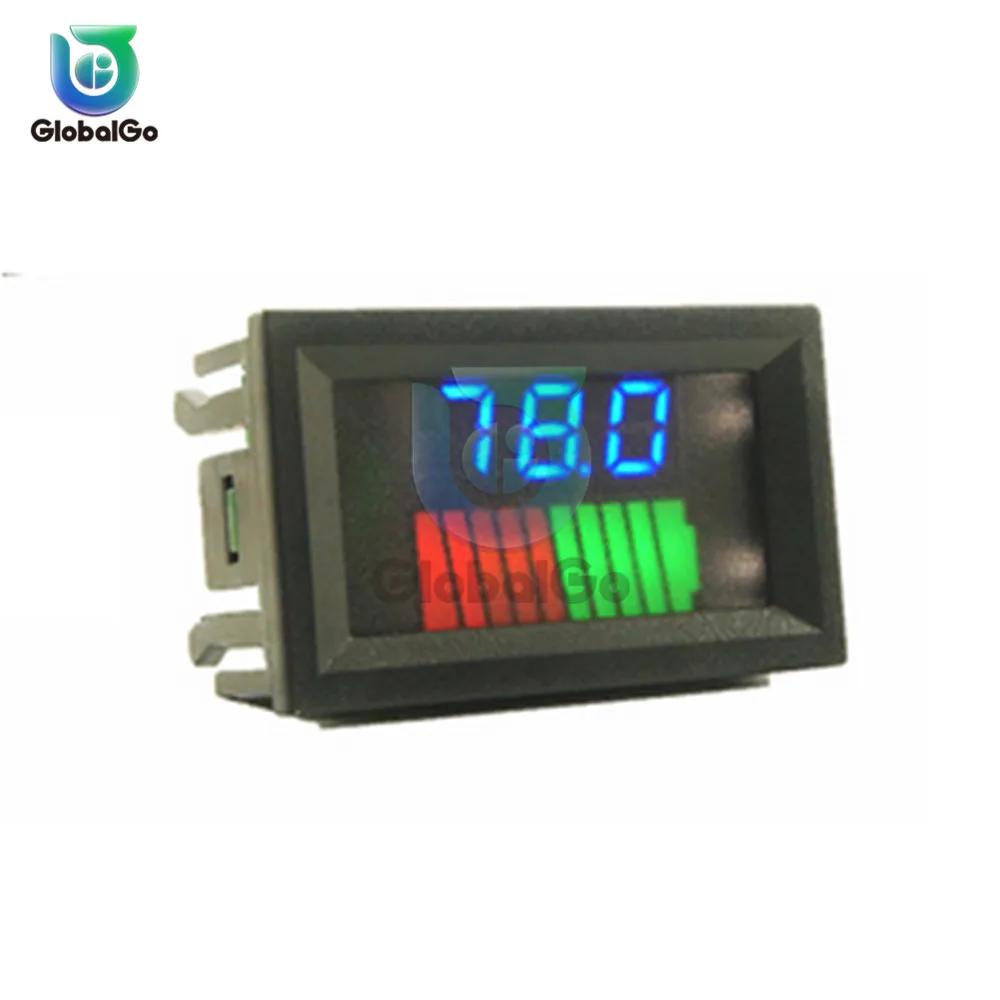 12V 24V 36V 48V 60V 72V Display Car Battery Charge Level Indicator Tester Lithium Capacity Meter LED | Инструменты