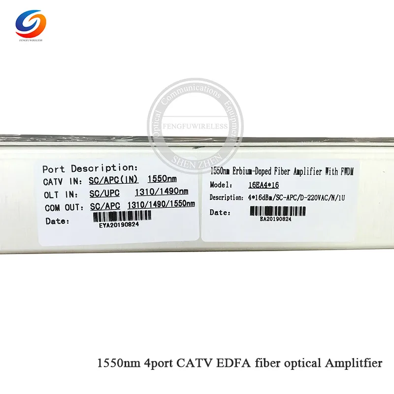 Высокое качество 1U 1550nm CATV WDM EDFA 4 порта 16/18/22/23dbm 1550nm волоконно-оптический Amplitfier CATV EDFA SC/APC cnonector