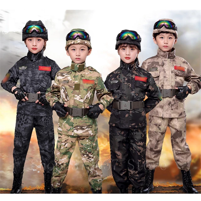 Uniforme Militaire Pour Enfants, Combinaisons De Combat Tactiques, Veste Et  Pantalon, Ensemble De Camouflage Airsoft, 2 Pièces, Costume Spécial Swat De  L'armée Pour L'entraînement - Randonnée Pantalon - AliExpress