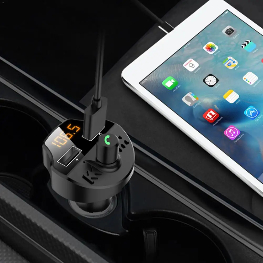 Автомобильный MP3-плеер Музыкальный fm-передатчик Bluetooth автомобильное USB быстрое зарядное устройство автомобильный Fm передатчик Радио трансмиссор автомобильный аудио