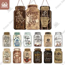 Putuo Декор Кофе таблички стеклянная банка с завинчивающейся крышкой Форма деревянные знаки нерегулярная пластина для кафе украшение Кухня декор стен декоративная табличка Putuo Декор Кофе таблички стеклянная банка с завинчивающейся крышкой Форма деревянные знаки нерегулярная пластина для кафе украшение Кухня декор стен декоративная табличка