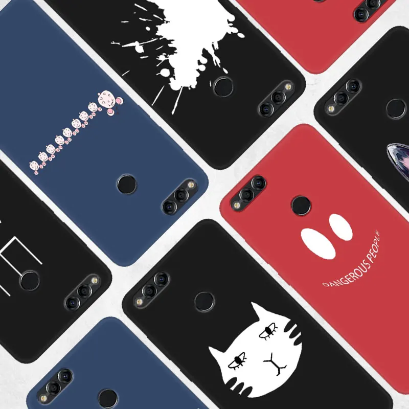 Silicon Color Matte Protector Shell for Huawei Honor 6X 7C 7X Play 7A Pro Magic 2 Note 10 Black Back Cover Slim Phone Case |