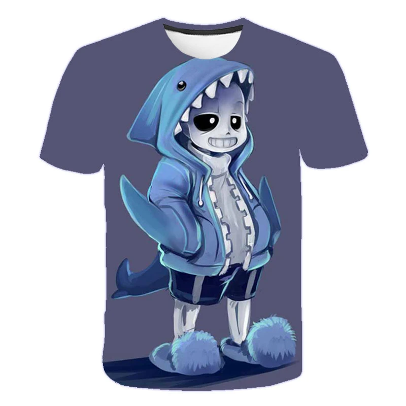 Tops para niñas y niños, de Undertale, camiseta de Calavera, Camiseta estampado 3D kawaii harajuku, camiseta de manga - AliExpress