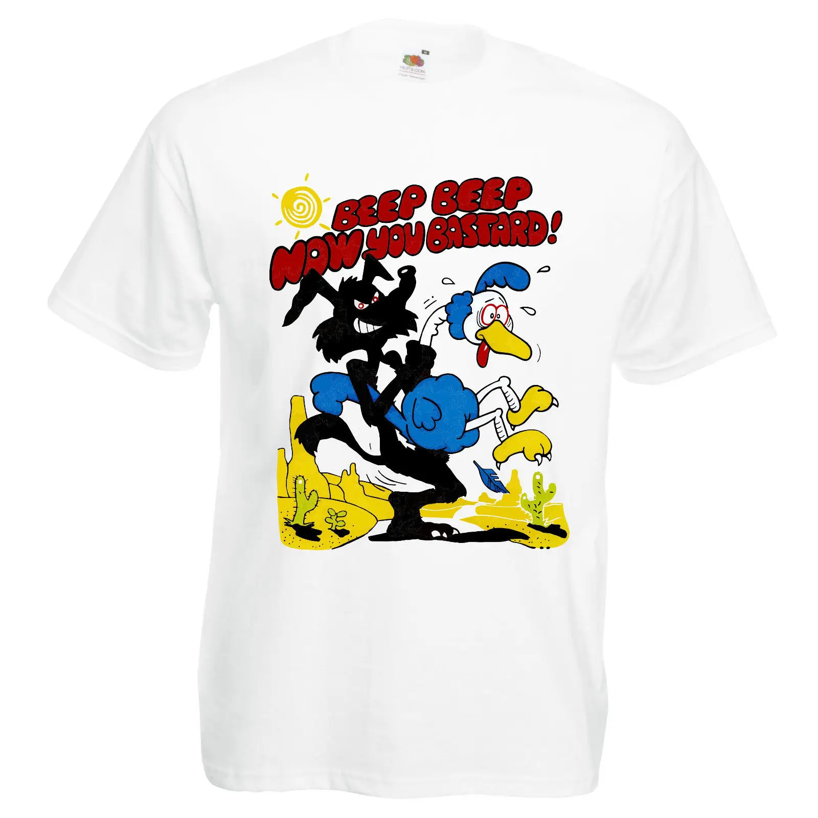 Beep now you bstard футболка Веселая Мужская юмористичная дорожка looney tunes мультяшная