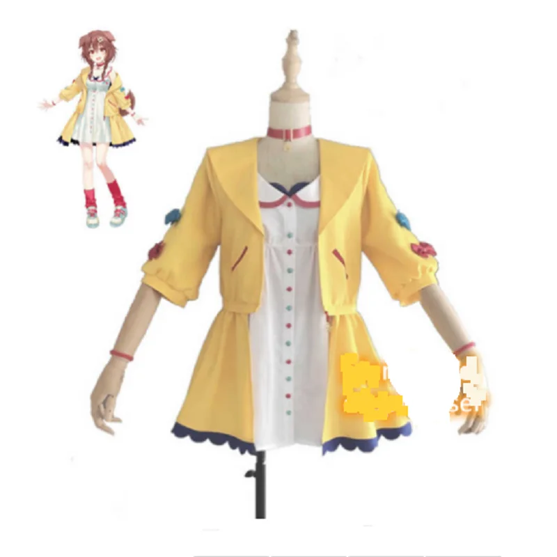 

2023 Лидер продаж, желтый vtuber inugami korone, одежда для косплея, Милая женская форма
