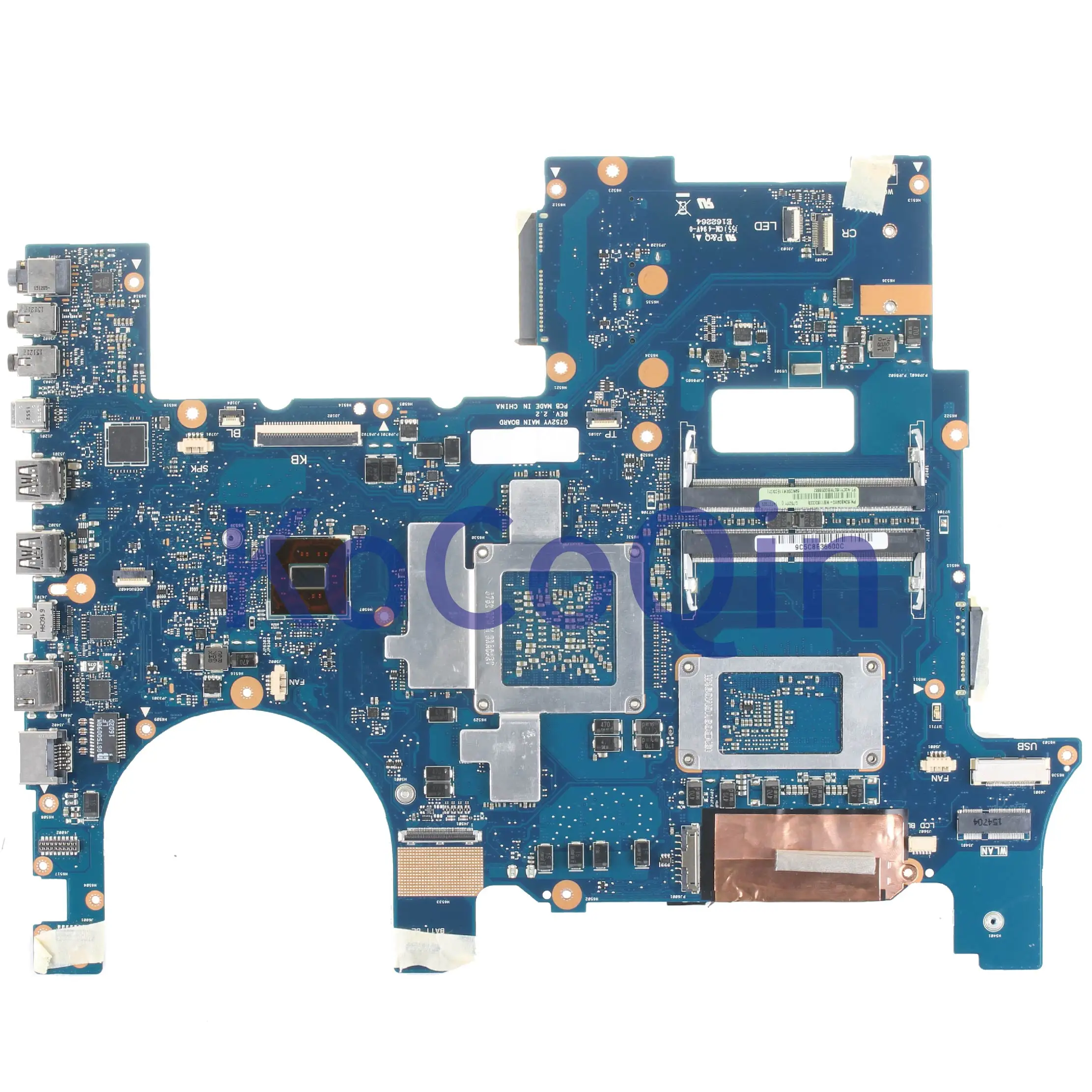 buy KoCoQin Laptop motherboard For ASUS G752VY SR2FQ Mainboard REV:2.2 i7-6700HQ N16E-GX-A1 tested