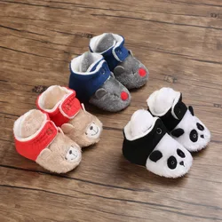 Cute Panda Baby Boy Shoes Kid Boy Cotton Anti-slip Soft Sole Toddler Sneaker Autumn Spring Baby Shoes First Walker for 0-18 M