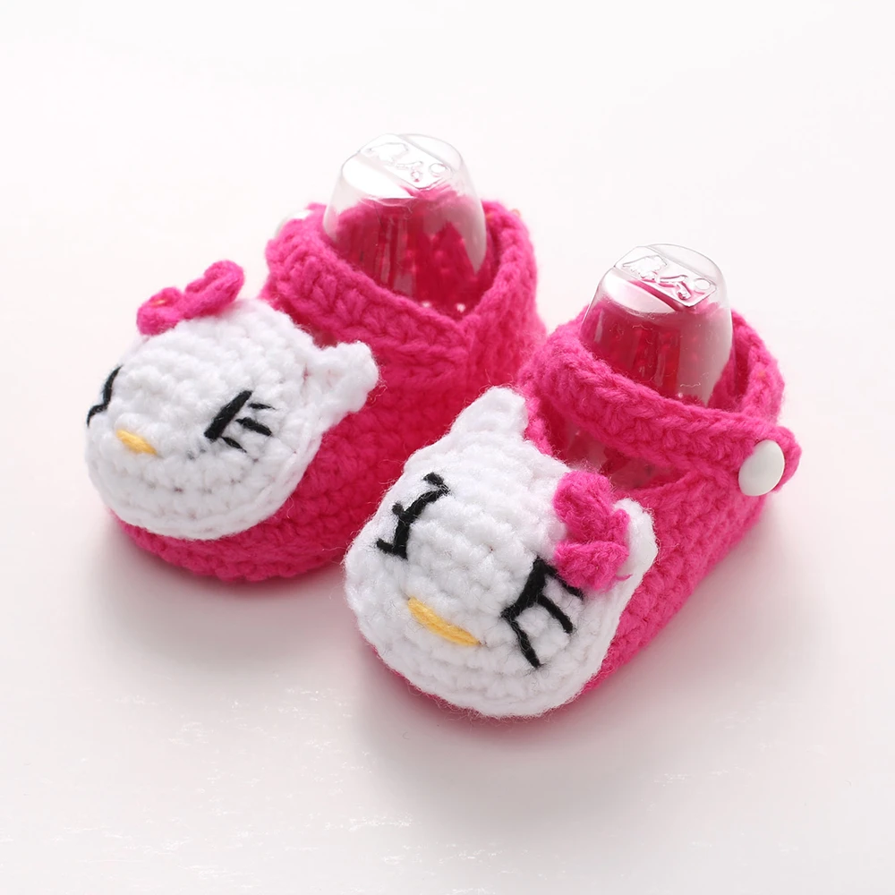 Nuevos zapatos para bebé de lana tejidos a mano y transpirables lindos zapatos de bebé para niños para invierno|Primeros pasos| - AliExpress