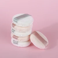 OVW Professional Flocking Round Shape Facial Body Powder Foundation Puff Portable Soft Cosmetic Puff Makeup Loose Powder Sponge 1