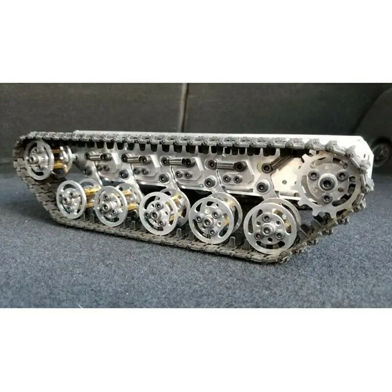 RC Tank Chassis Metal Tracked Robot Chassis Smart Robot Car Chassis Shock Absorption Disassembled DIY