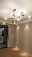 Modern Led Chandeliers Lighting Glass-Ball Hanging-Lamp LOFT Bedroom Indoor-Decor Living-Room