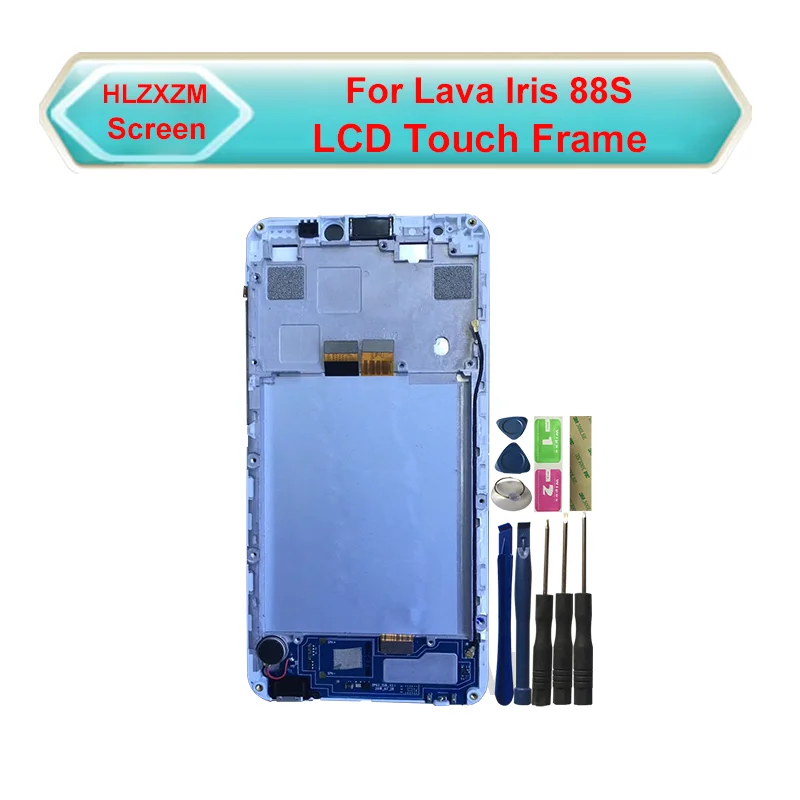 For Lava Iris 88S LCD Display With Touch Screen Frame Digitizer Assembly Sensor Replacement Tools | Мобильные телефоны и