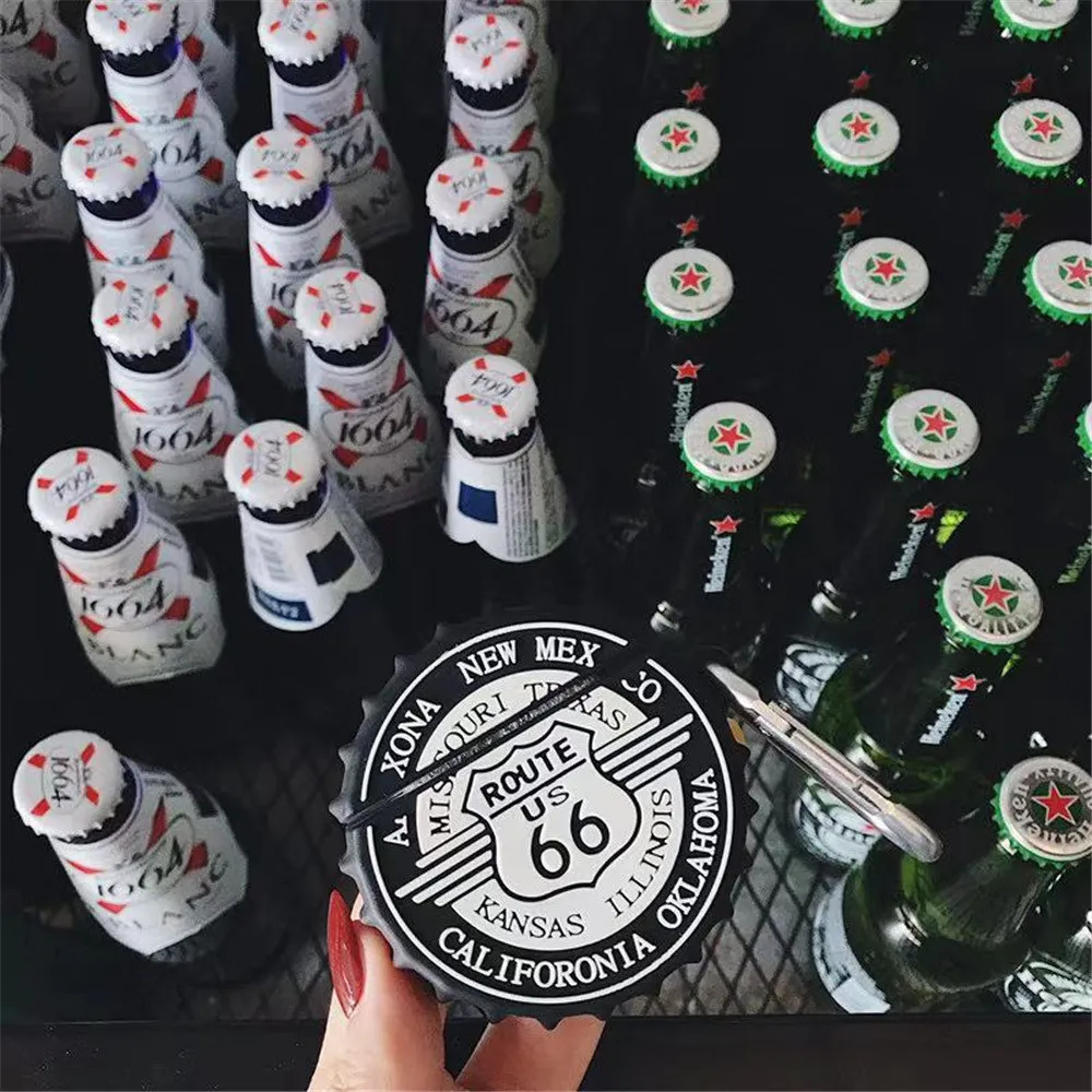 101514 Q UNCLE Inventive Beer чехол для наушников для Apple Airpods 1/2 поколение Bluetooth гарнитура Универсальный Силиконовый противоударный чехол - Цвет: 101514