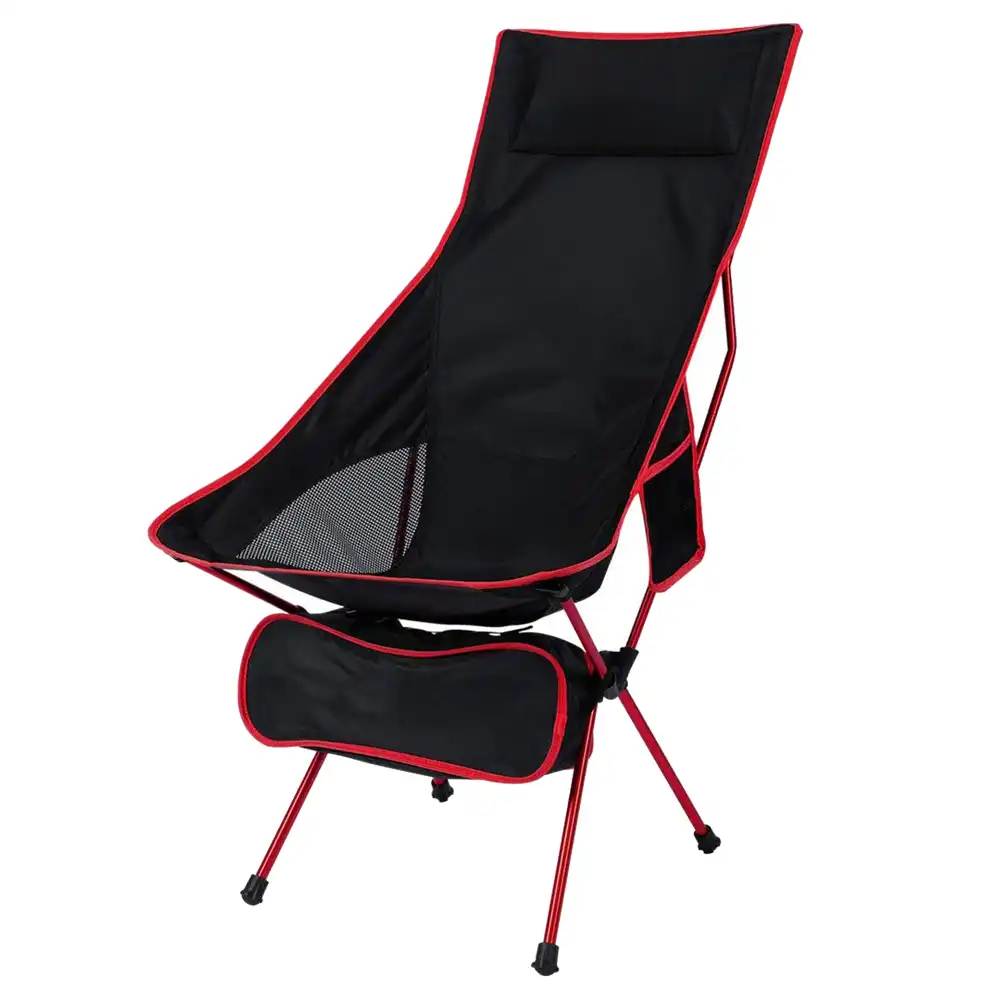 HooRu Camping Chair Retractable Footrest Portable Folding Connectable