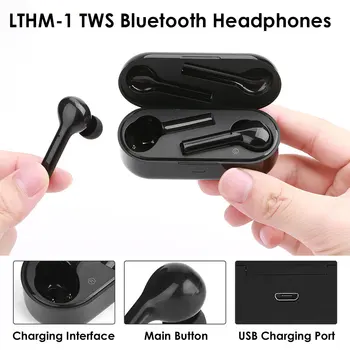 

TWS Mini Earphones IPX4 Waterproof Bluetooth 5.0 Earbuds Mini Wireless Stereo Earbuds w/ Charging Case for iPhone Samsung Huawei