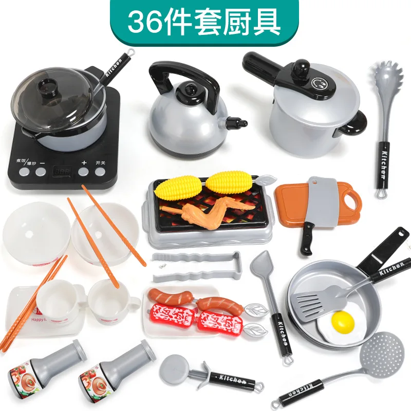 

Large Size Kitchen Toy English Packaging 36 Pieces Children Model Play House H336a