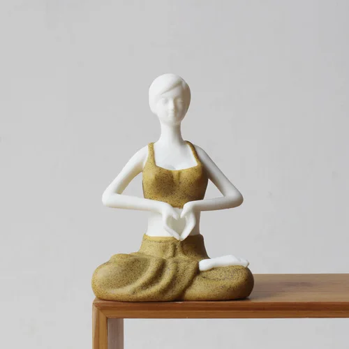 Pattern E Creative Yoga Beauty Figurines Ceramic Character Decoration Crafts Office Tea Ceremony Accessories Statue Boutique Souvenir Gift - Цвет: Pattern E