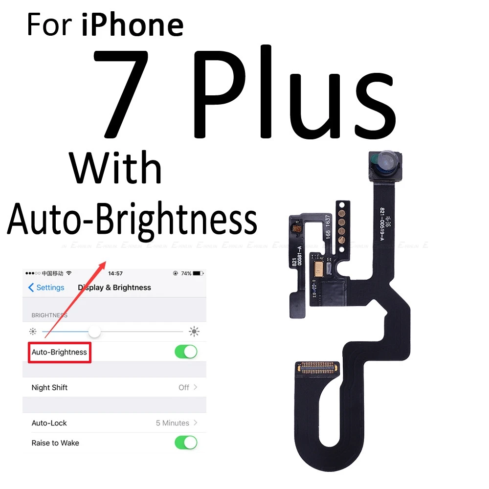 Новая Малая фронтальная камера для iPhone 8 7 Plus датчик приближения света гибкий кабель облицовка модульные запасные части - Цвет: 7 Plus Brightness
