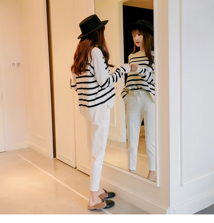 Осенние вельветовые штаны для женщин Pantalon Femme, повседневные штаны-шаровары с поясом, спортивные штаны высокого качества, женская одежда DA502
