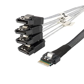 

Mini SAS38P SFF-8654 to 4 SATA Data Sync Server Transmission Cable 0.5m 1m