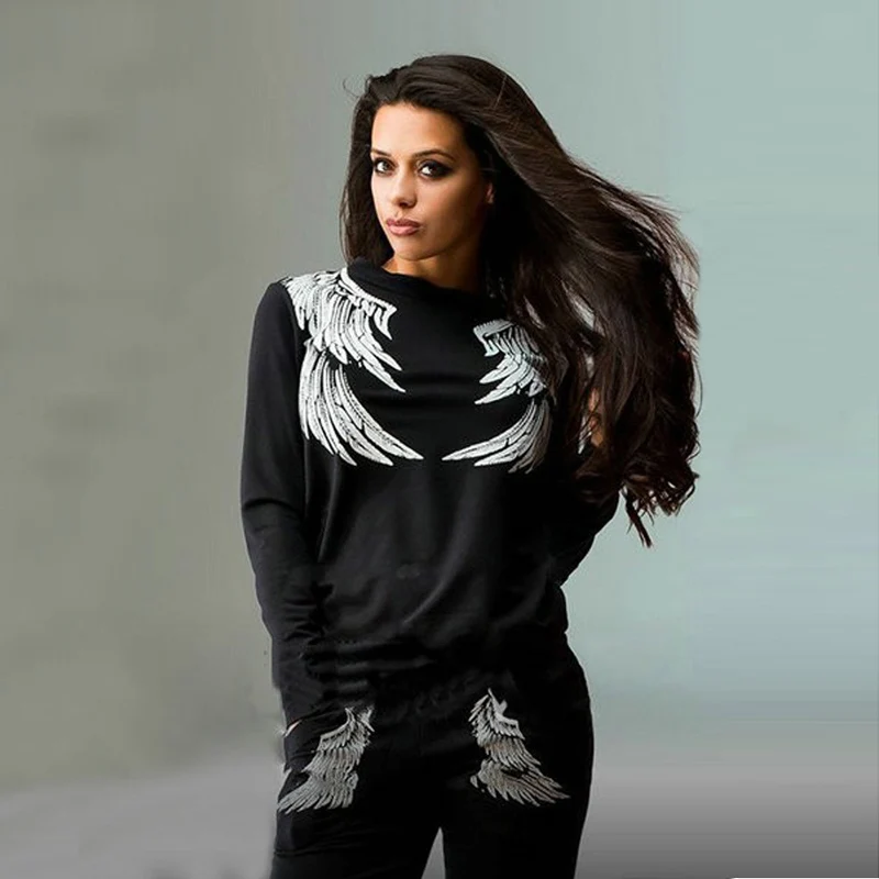 Black 2 SFIT 2 шт. набор для бега для женщин Бег Фитнес костюм высокое качество вязание теплые зимние спортивные костюмы открытый спортивный комбинезон - Цвет: Black 2