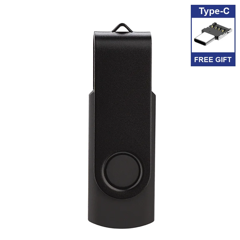Подарочный адаптер type-C, карта памяти, металлический водонепроницаемый usb флеш-накопитель, 64 ГБ, 128 ГБ, 256 ГБ, U диск, ключ, флешка, 128 Мб, 32 ГБ, 16 ГБ, 8 Гб