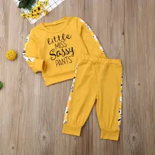 Best Price LOOZYKIT Infant Kids Baby Girl Long Sleeve Pullover Letter Print T-shirt Tops Pant Trouser 2PCS Autumn Clothes Set Best Price LOOZYKIT Infant Kids Baby Girl Long Sleeve Pullover Letter Print T-shirt Tops Pant Trouser 2PCS Autumn Clothes Set