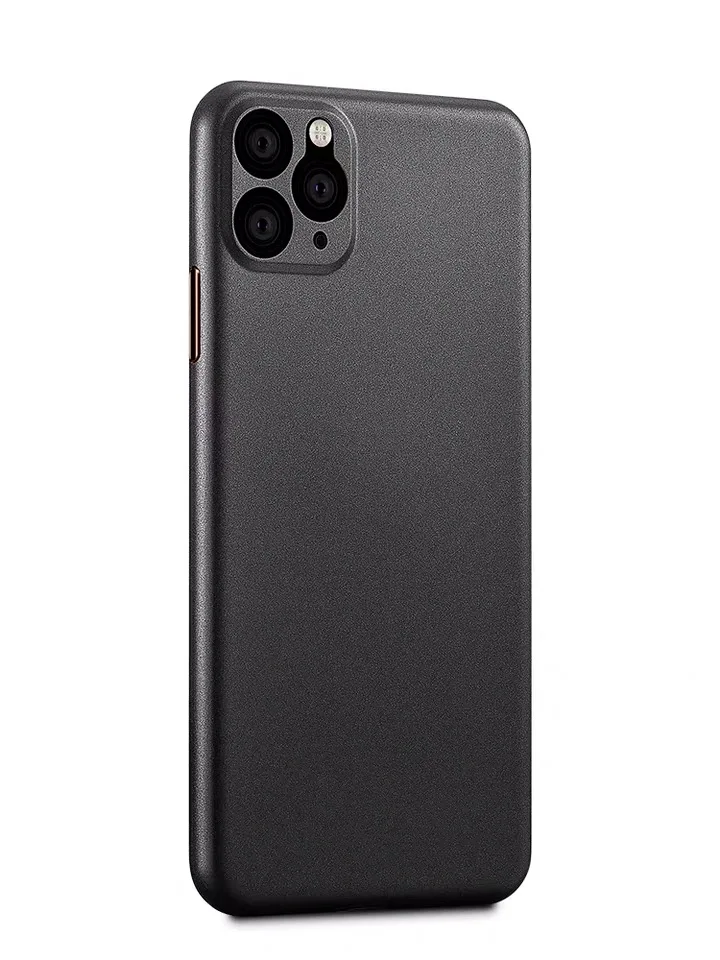 0,3 мм ультра тонкий чехол для Iphone 11 Pro Max Xs Max Xr X Матовый Прозрачный чехол-накладка для Iphone X S 11 Promax Capa Coque - Цвет: solid black