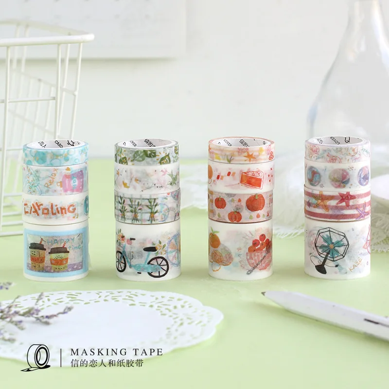 1 компл./лот DIY японский Бумага декоративная клейкая лента мои любимые комбинация серий серии лента Washi/клейкую ленту наклейки