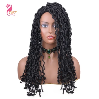 

TMT Long Hair Synthetic Faux Locs Wigs For Black Women Synthetic Crochet Braids Faux Locs Wig Hairstyle Long Afro Natural Color