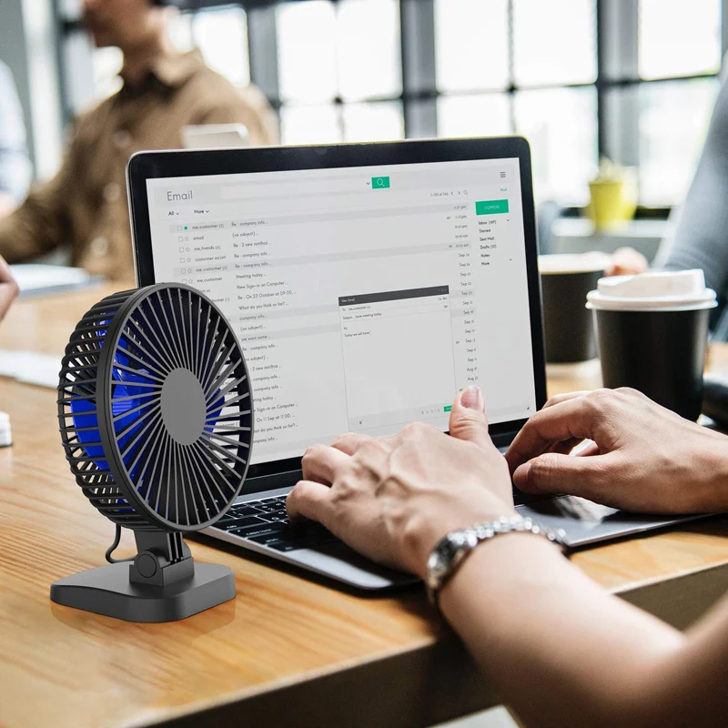 Ventilador de mesa usb, pequeno, mas forte,