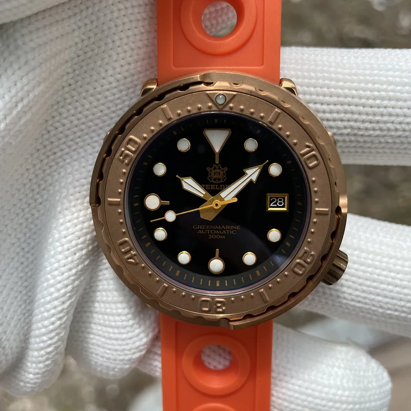 STEELDIVE Mens Diver Watches Bronze Tuna Diving 300m Waterproof