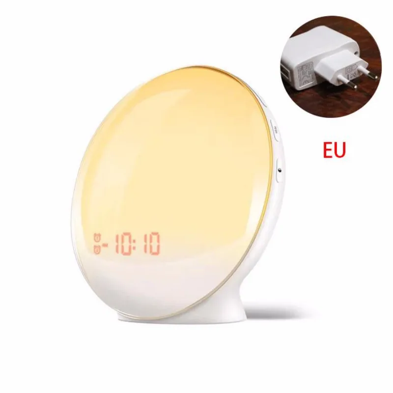 EU standard Wifi умный будильник с голосовым управлением, будильник, светильник, цифровой Повтор, природа, Ночной светильник, часы для Alexa Google Home Smart Life - Комплект: EU standard