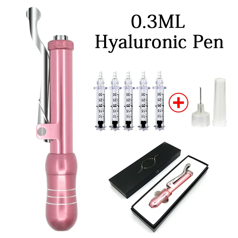 pink pen set 0,3 мл гиалуроновая ручка, массажный распылитель, пистолет, набор, гиалуроновая ручка, кислотные пистолеты, шприц против морщин, водный шприц, для увеличения лица, губ, татуировки - Номер модели: pink pen set