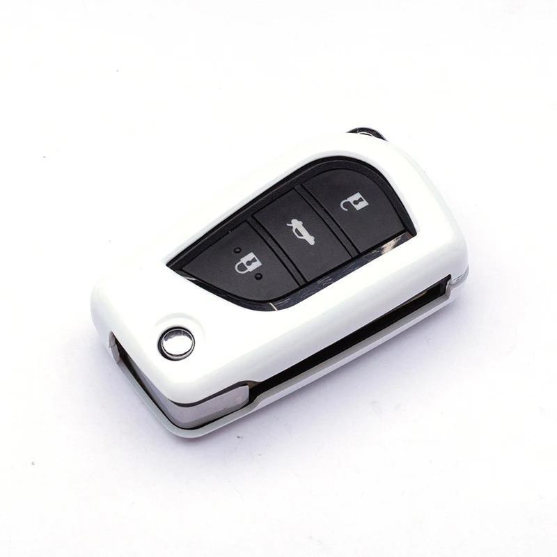 Чехол для ключей автомобиля для Toyota Auris Corolla Avensis Verso Yaris Aygo Scion TC I'm чехол для ключей автомобиля, автомобильные аксессуары - Название цвета: D-silver