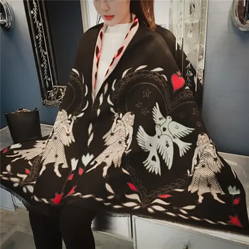 

Fashion Constellation Lengthening Thickened Air-Conditioned Room Warm Big Shawl lovers Scarf Woman in Autumn And Winter