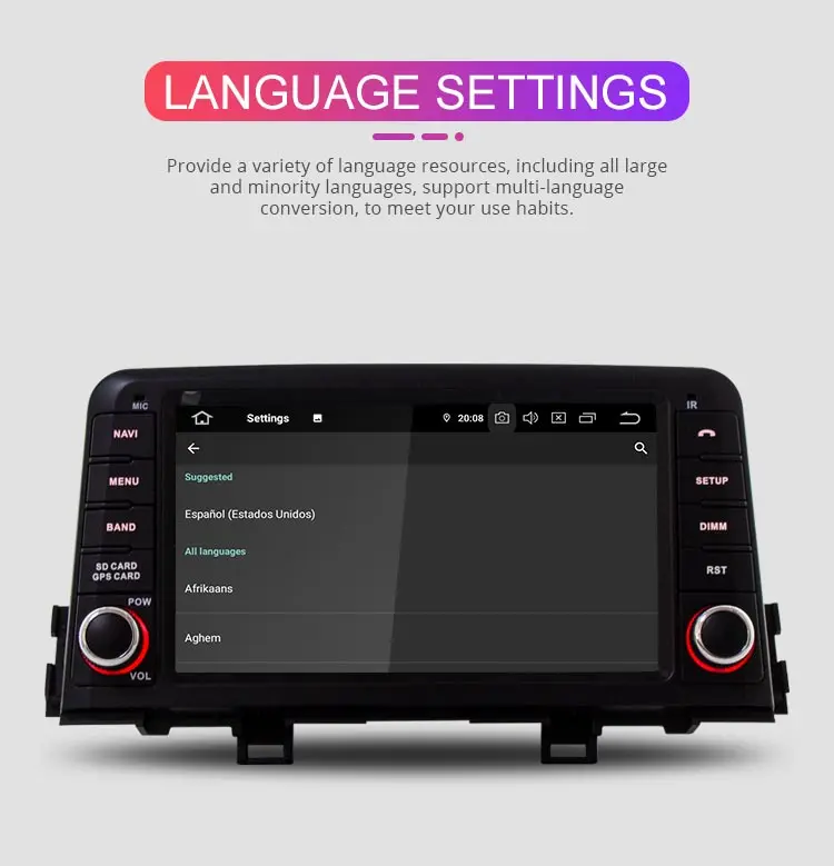 Discount Besina Android 9.0 Car DVD player For KIA PICANTO MORNING 2017 2018 1 Din Car Radio GPS Navigation Stereo WIFI 4G+64G Autoaudio 11