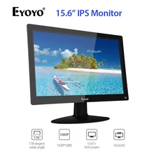 Eyoyo 15," дюймовый монитор 1920x1080 ips lcd большой экран с HDMI/AV/VGA/BNC/USB входной ПК монитор безопасности настенный дисплей