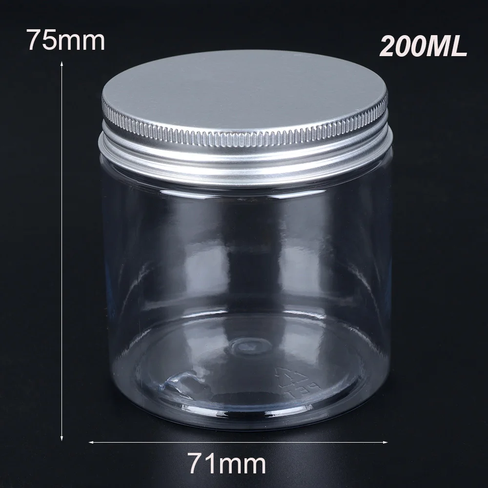 200ml 1 шт. Новая прозрачная алюминиевая крышка жестяной горшок косметический контейнер бальзам для губ бутылка для хранения масла Воск пустая банка домашняя организация - Цвет: 200ml
