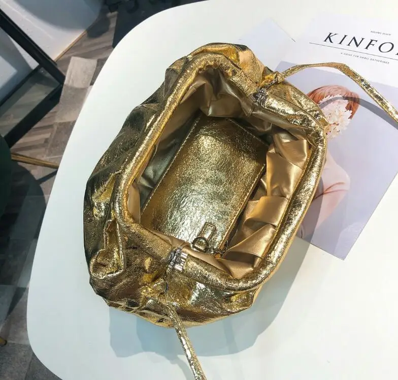 Дизайнерская сумка из искусственной кожи, клатч, Пельменная сумка, сумка для вечеринки, сумка через плечо, сумка-мессенджер, кошелек большой емкости