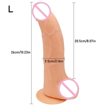 26CM*5.5CM Oversized Dildos Realistic Soft Skin Feeling Huge Penis Erotic Thick Phallus Big Dick Sex Toys for Women Masturbation 3